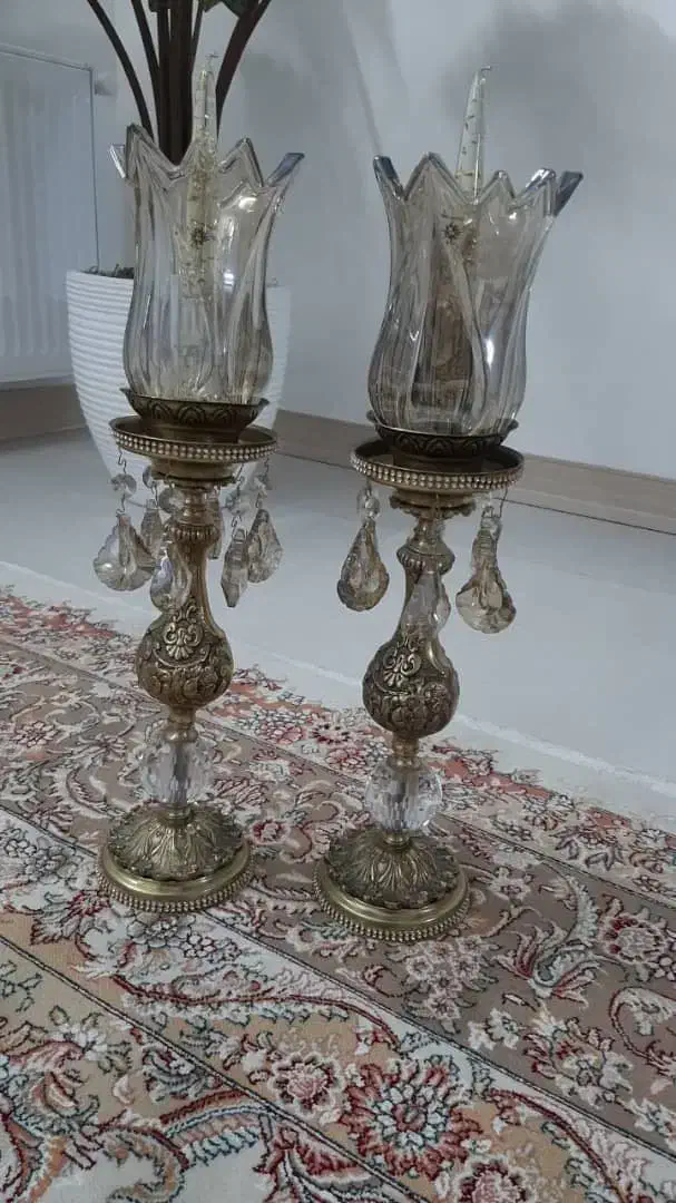 گلدان و شمعدان برنز|صنایع دستی و سایر لوازم تزئینی|ملایر, |دیوار