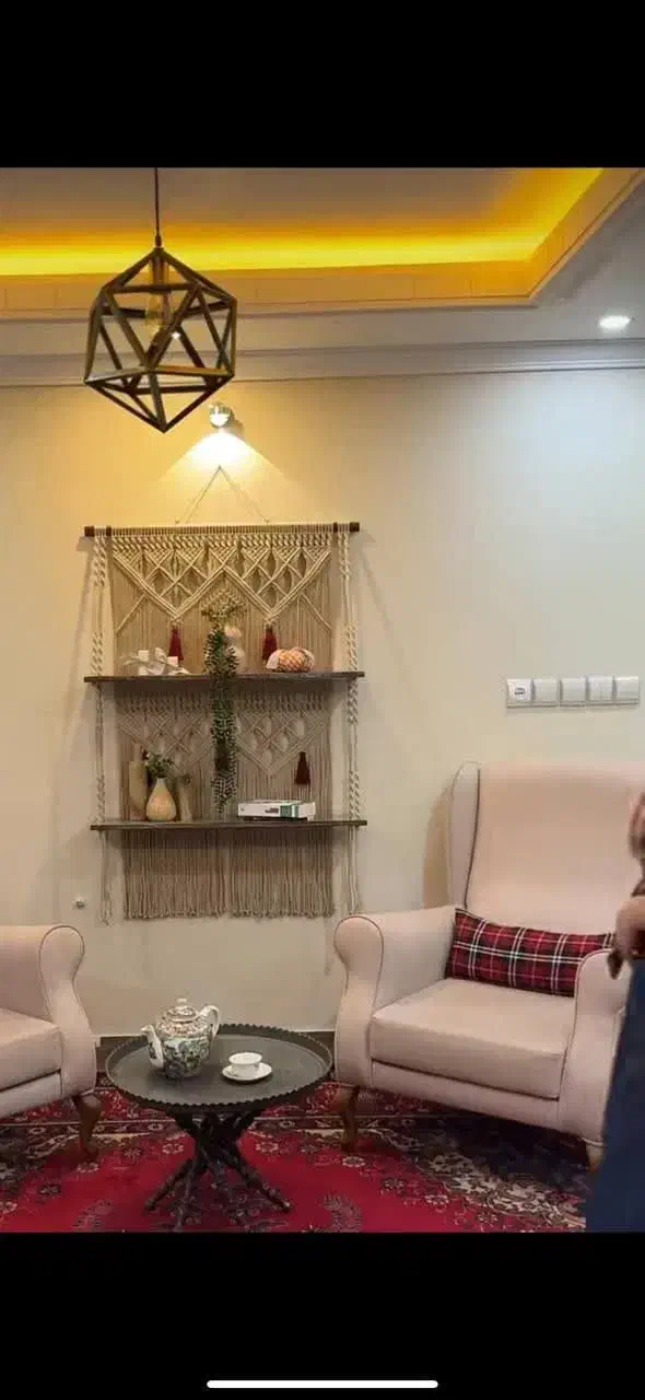 شلف های مکرومه با تنوعی بالا|کتابخانه، شلف، قفسه‌های دیواری|مشهد, الهیه|دیوار