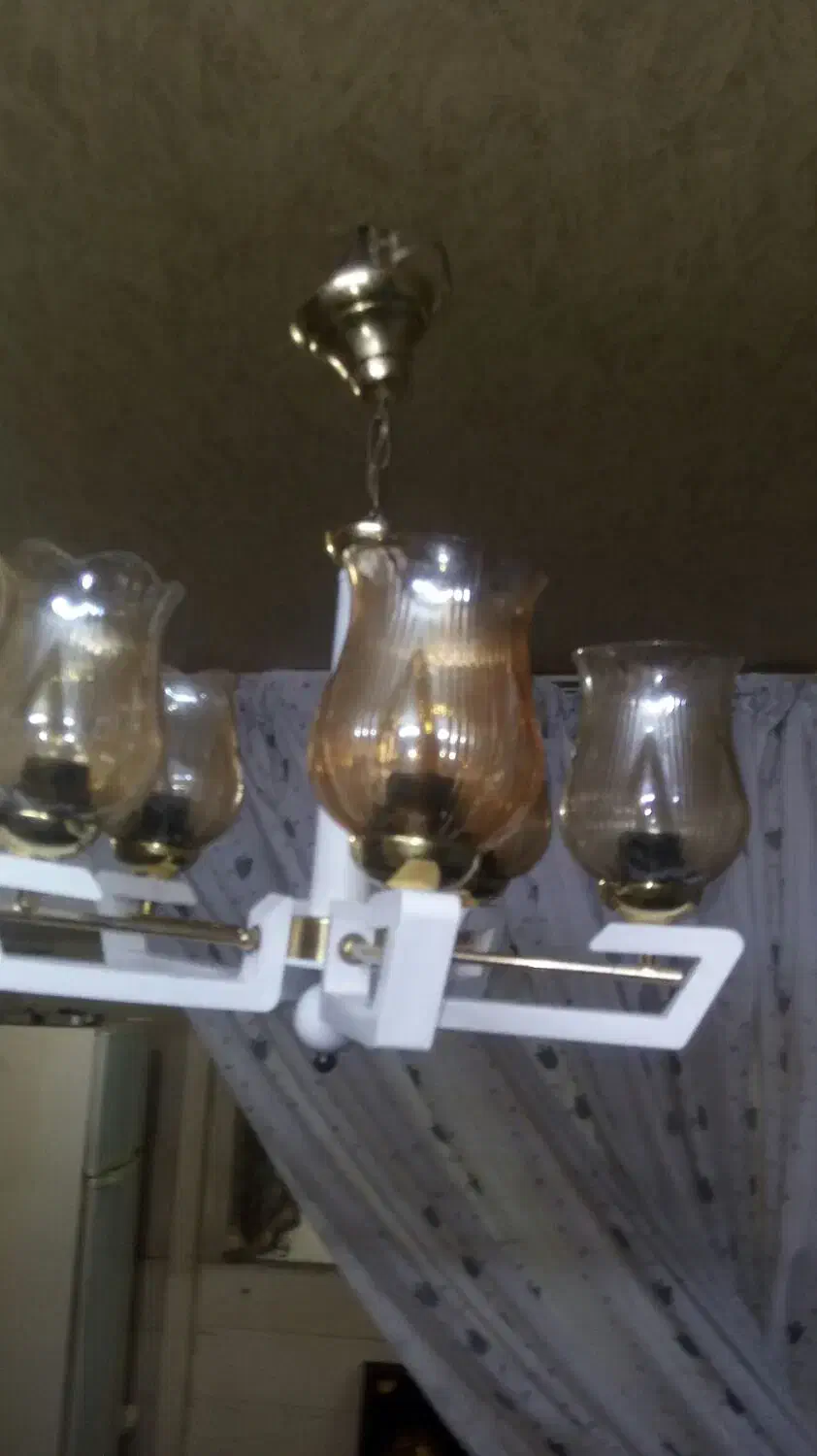 لوستر پنج شاخه|لوستر و چراغ آویز|قم, تولید دارو و یخچال|دیوار