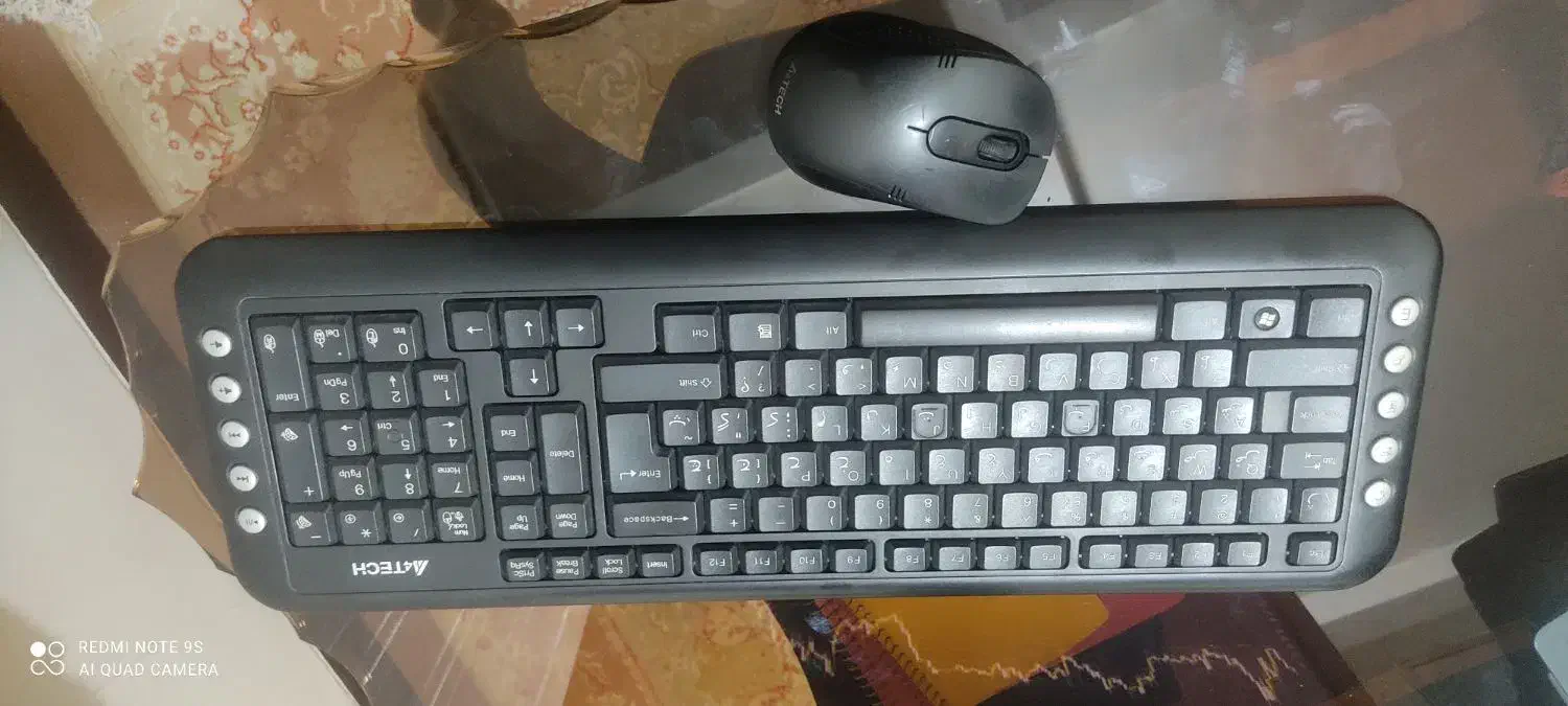 موس و کیبورد بی سیم A4TECH همراه با اسپیکر|قطعات و لوازم جانبی رایانه|فولادشهر, A2|دیوار