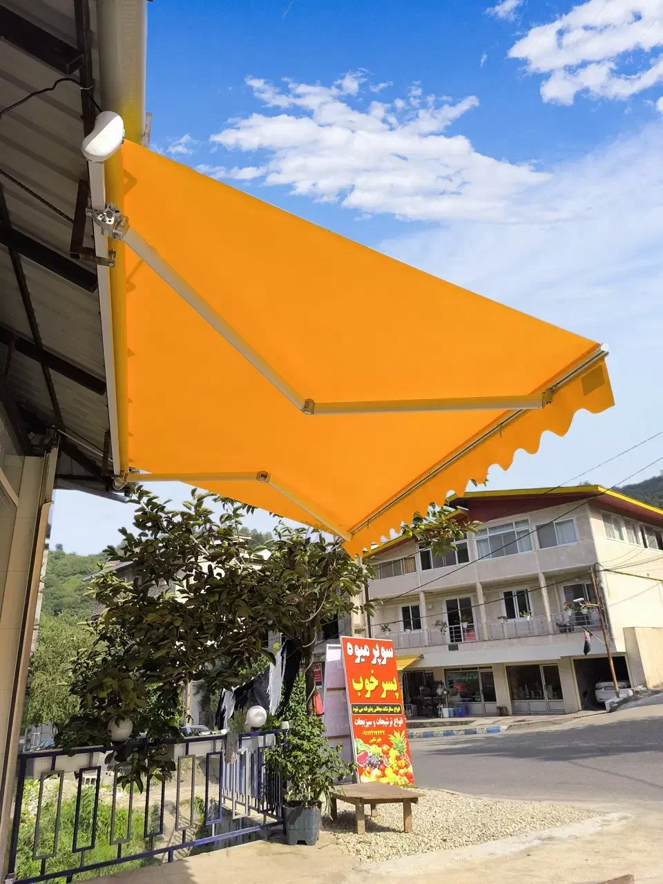 سایبان برقی/سایبان دستی برزنت با رنگ دلخواه|خدمات پیشه و مهارت|رودسر, |دیوار