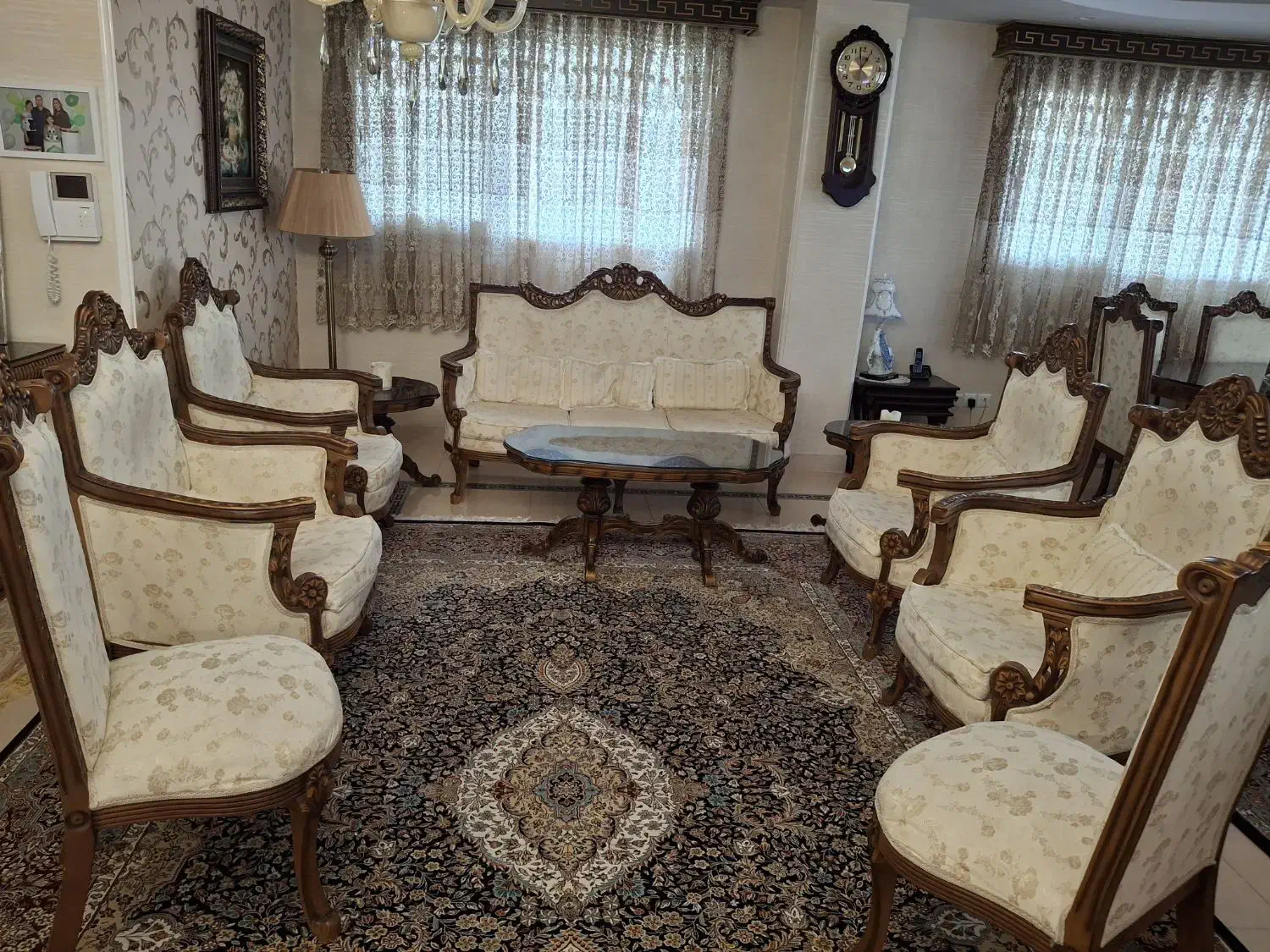 فروش سرویس مبل 9 نفره و ناهار خوری 8 نفره|مبلمان خانگی و میز عسلی|مشکیندشت, |دیوار