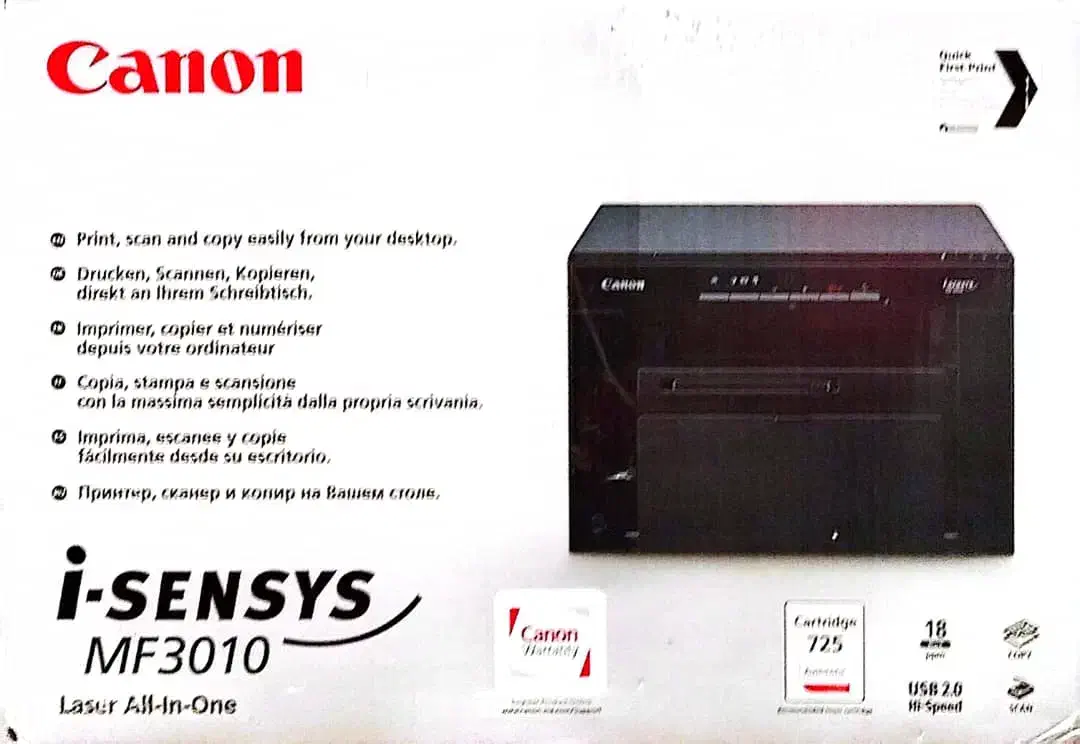 دستگاه سه کاره ی Canon مدل MF3010|پرینتر، اسکنر، کپی، فکس|اراک, |دیوار