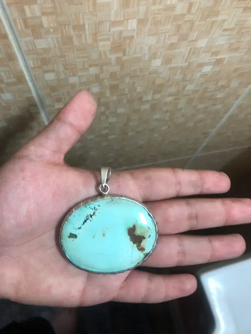 پلاک ۵۰ گرمی فیروزه نیشابوری با رکاب پلاک|جواهرات|سیرجان, |دیوار