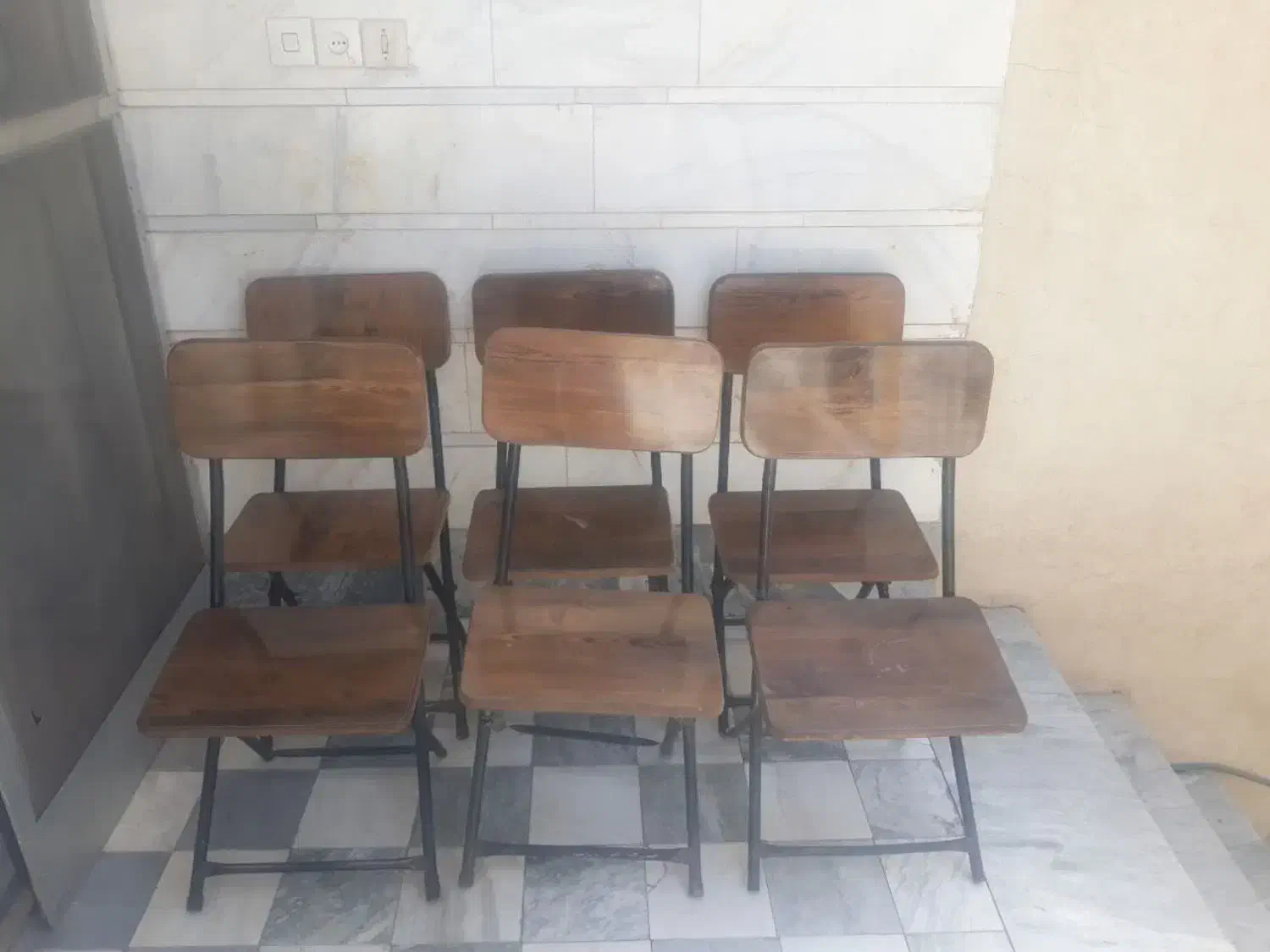 صندلی تاشو چوبی|صندلی و نیمکت|قم, ارم|دیوار