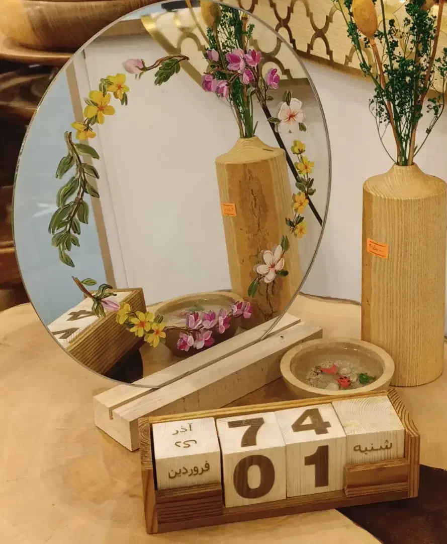 نقاشی روی آینه و پارچه|تابلو، نقاشی، عکس|تهران, امیریه|دیوار