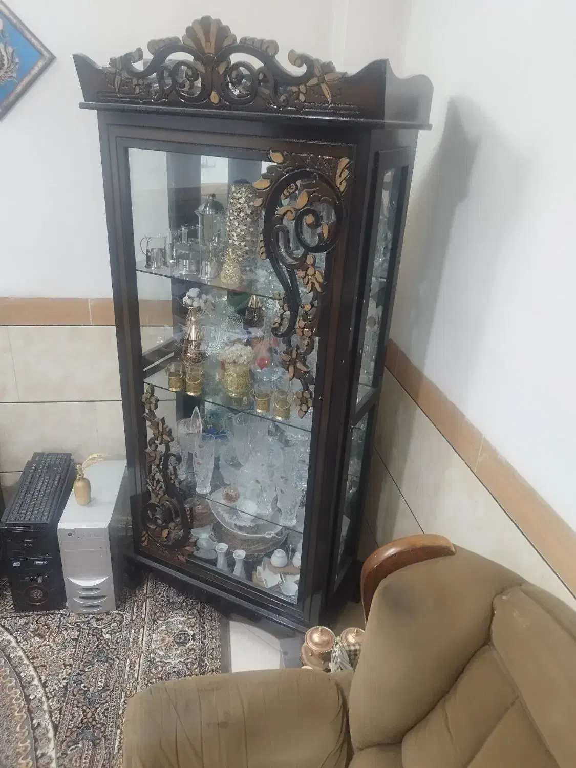 بوفه چوبی|بوفه، ویترین، کنسول|شاهرود, |دیوار