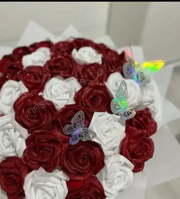 گل های روبانی شیک زیباا با تخفیف ویژه٪|گل مصنوعی|مرند, |دیوار