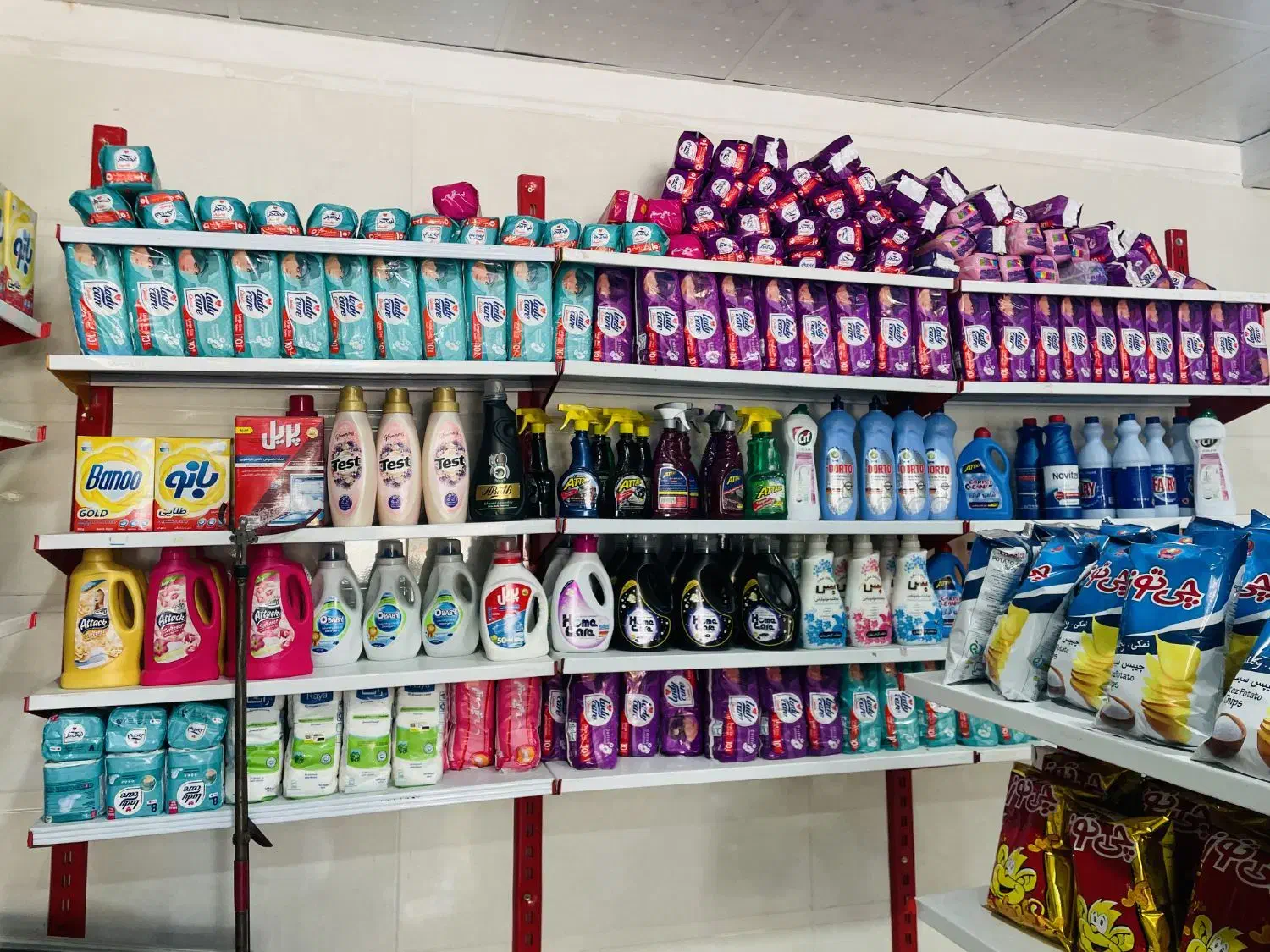 سوپرمارکت  با تمام  وسایل  فروشی|فروشگاه و مغازه|بافت, |دیوار