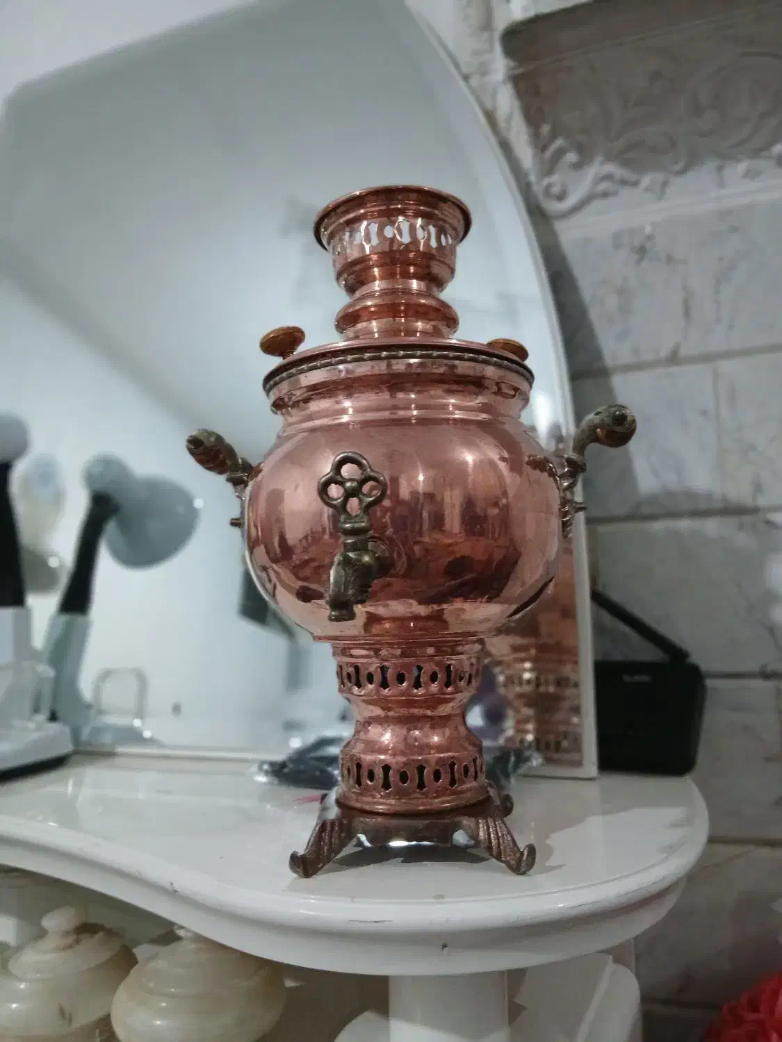 سماور ذغالی ۴ لیتری|سماور، چای‌ساز، قهوه‌ساز|قم, باغ شریفی|دیوار