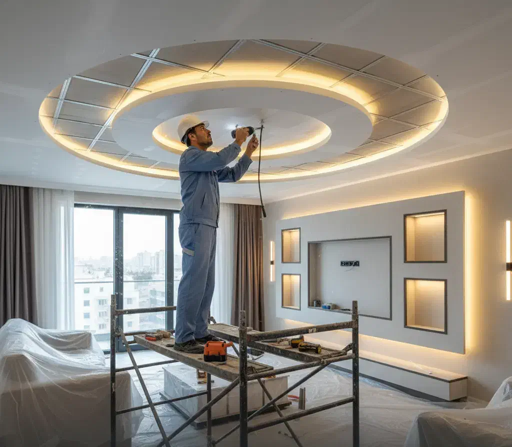 اجرای تخصصی کناف، تی وی وال، سقف کاذب|خدمات پیشه و مهارت|قشم, |دیوار