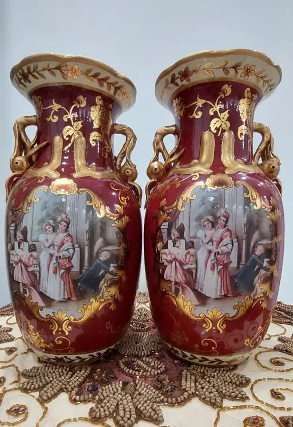 گلدان قرمز،کشکول قرمز،مجسمه چینی،اسب،طاووس|صنایع دستی و سایر لوازم تزئینی|ری, شهادت|دیوار