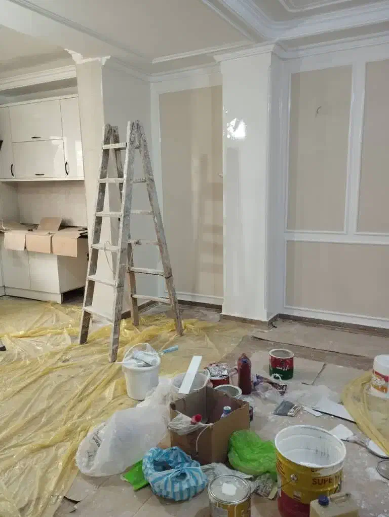 نقاشی ساختمان ونقاشی کناف وخرده کاری پذیرفته میشود|خدمات پیشه و مهارت|تبریز, |دیوار