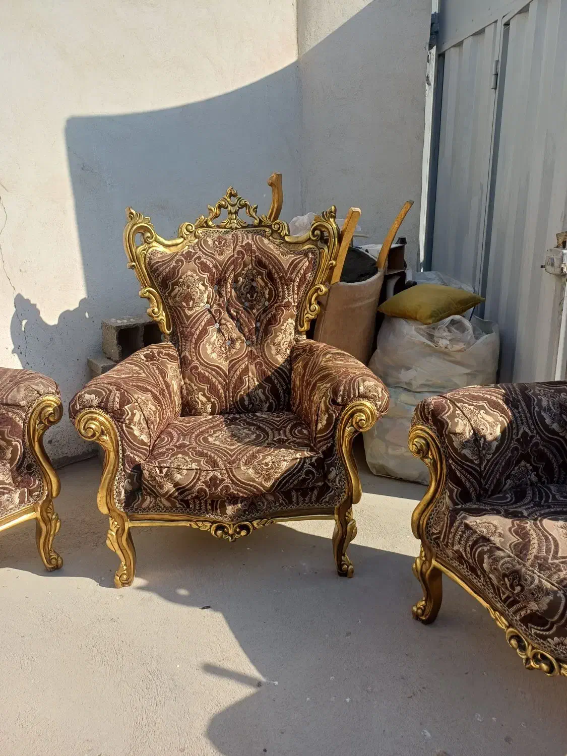 مبل سلطنتی ۹ نفره چوب راش|مبلمان خانگی و میز عسلی|پاکدشت, پاکدشت (مامازند)|دیوار