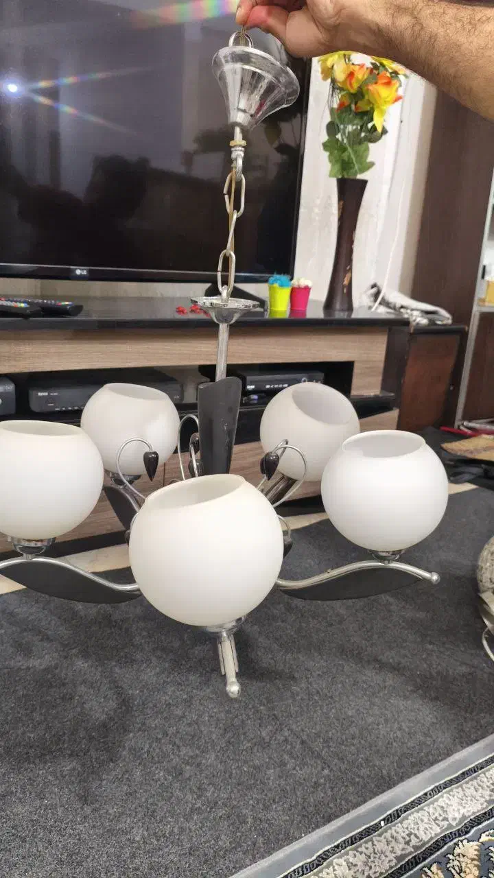 لوستر یا چراغ آویز|لوستر و چراغ آویز|قائم‌شهر, |دیوار