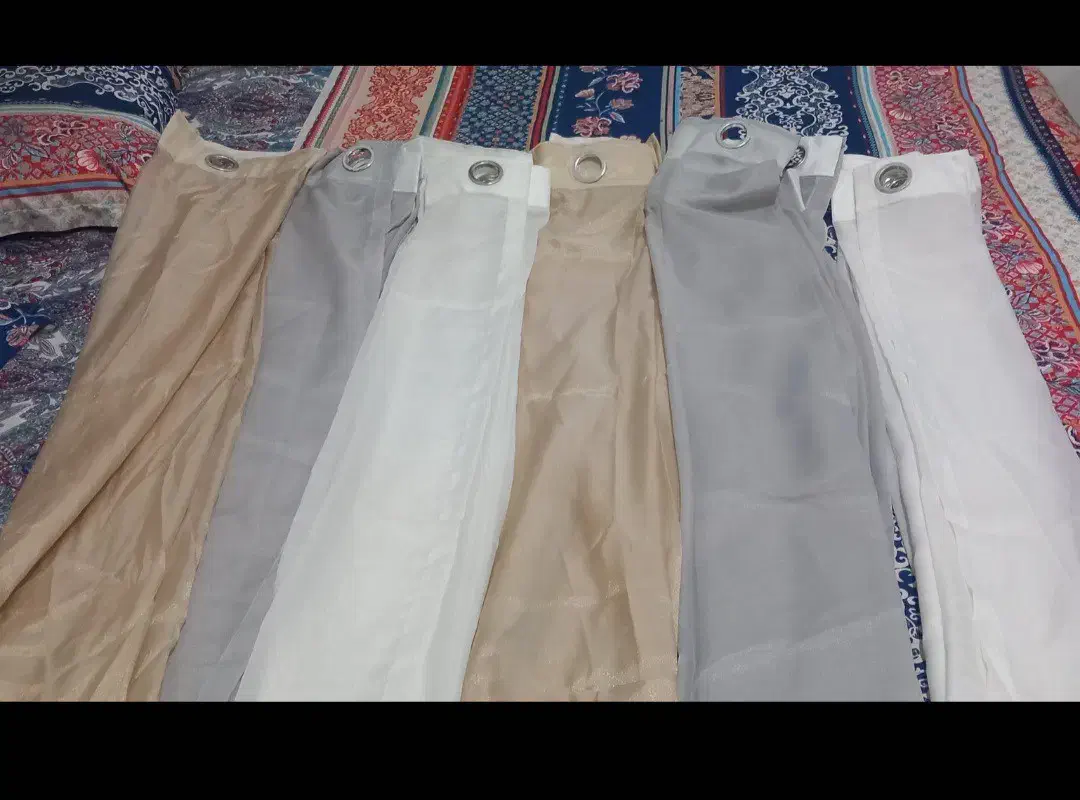 ۶ عدد پرده زیر قیمت  به همراه سرب ومیله پرده|پرده، رانر، رومیزی|شریف‌آباد, |دیوار