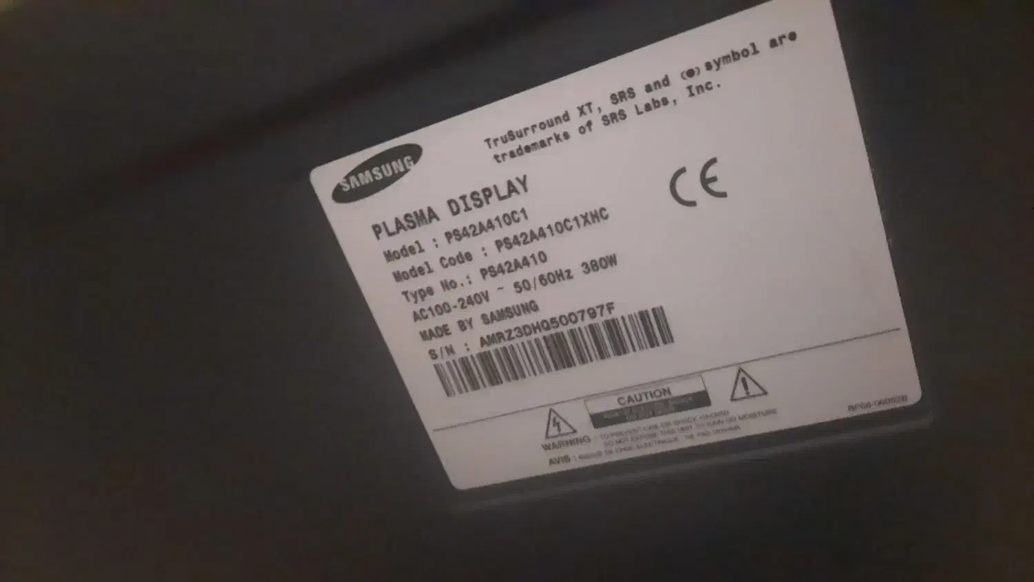 پلاسما سامسونگ ۴۲ اینچ|تلویزیون و پروژکتور|تهران, شمس‌آباد|دیوار