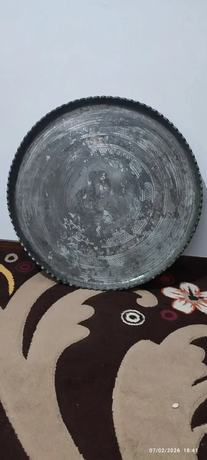 سلام سینی مسی قدیمی|کلکسیون اشیاء عتیقه|زنجان, |دیوار