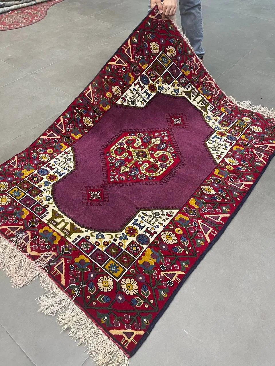 فرش دستباف (بساک)۳ متریهای کادویی رنگ گیاهی|فرش|مشکین‌دشت, |دیوار