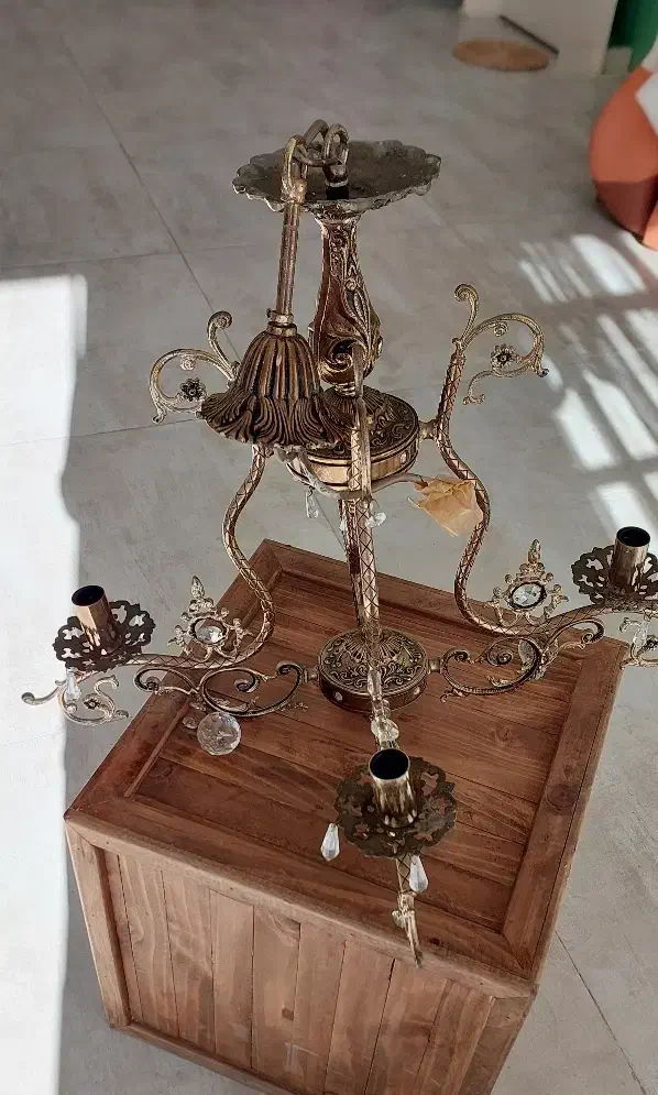 یک جفت لوستر برنج|لوستر و چراغ آویز|زنجان, |دیوار