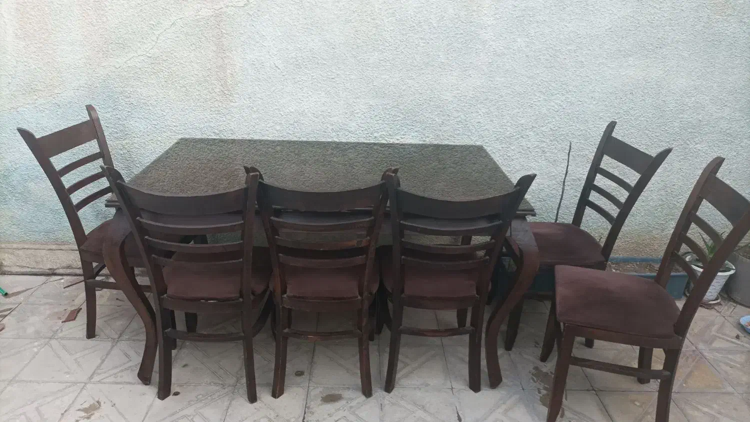 میز ناهارخوری حوری ۶ نفره|میز و صندلی غذاخوری|ابریشم, |دیوار