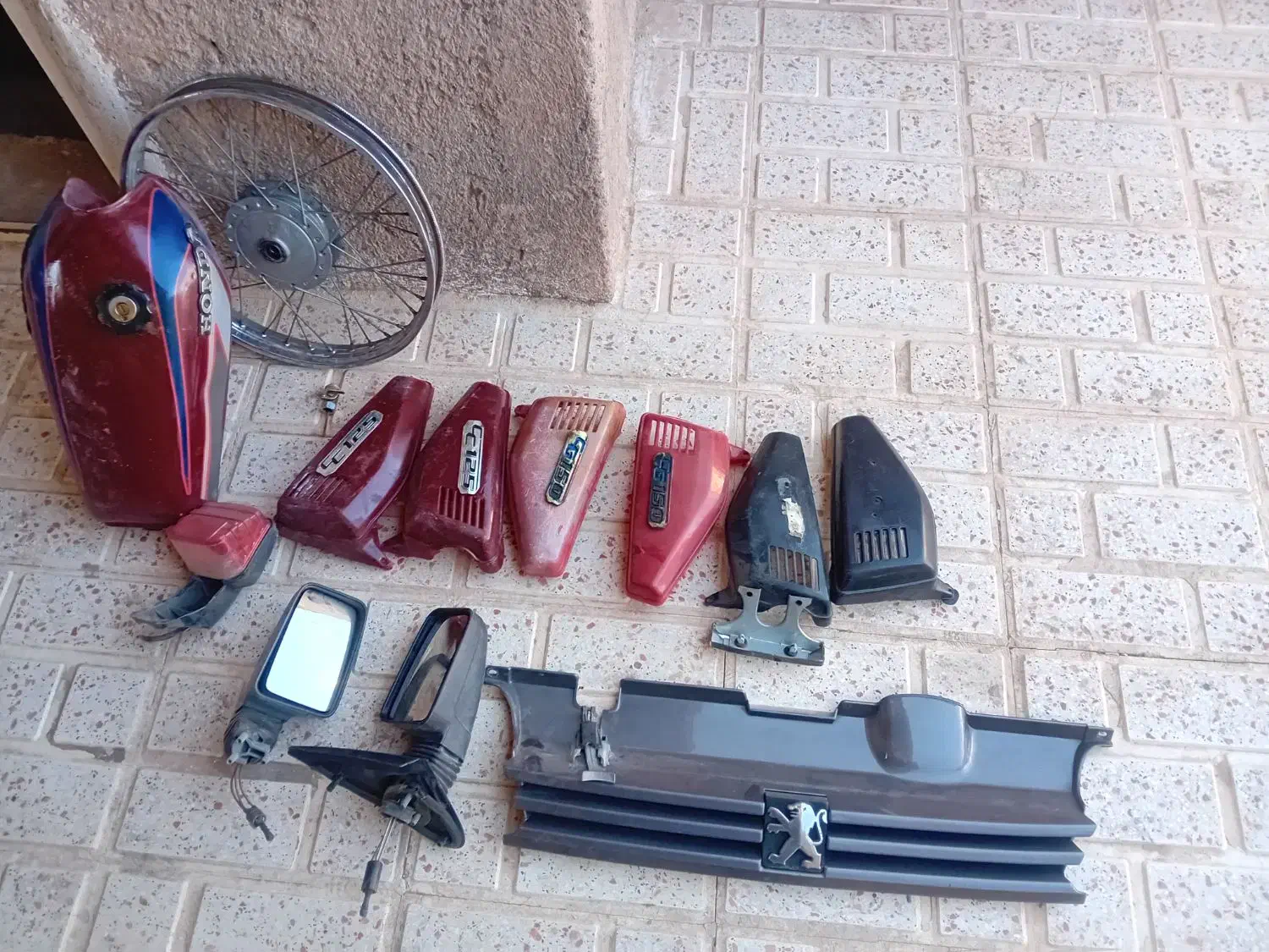 لوازم موتور هندا۱۲۵ وپژو|قطعات یدکی و لوازم جانبی|بشاریات, |دیوار