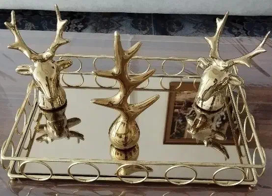 سینی آینه ای با مجسمه ها|مجسمه، تندیس، ماکت|خرم‌آباد, |دیوار