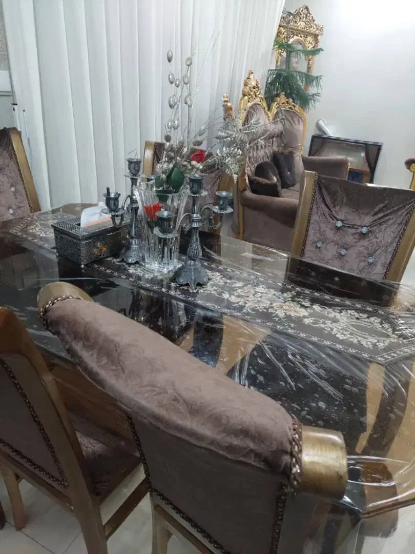 میزناهارخوری۶نفره شیشه|میز و صندلی غذاخوری|اصفهان, نصرآباد|دیوار