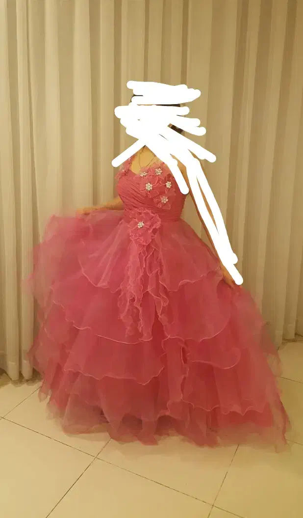 لباس مجلسی پرنسسی صورتی|لباس|مشهد, عبادی|دیوار