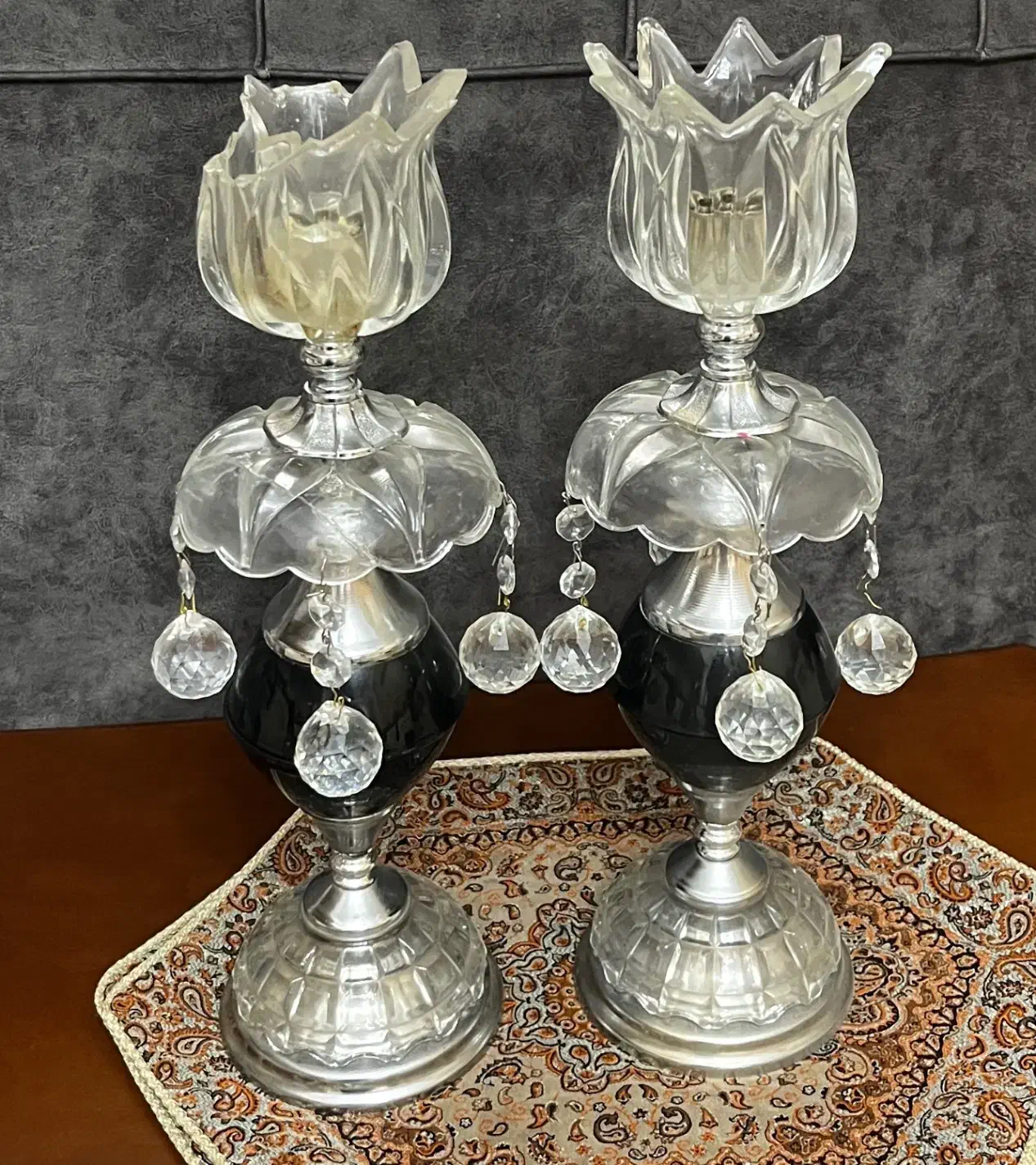 شمعدان کریستالی|صنایع دستی و سایر لوازم تزئینی|قزوین, |دیوار