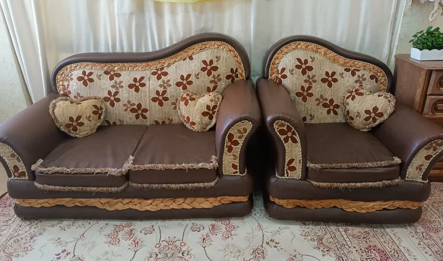 مبل چرم ۶نفره +۱|مبلمان خانگی و میز عسلی|امیرکلا, |دیوار