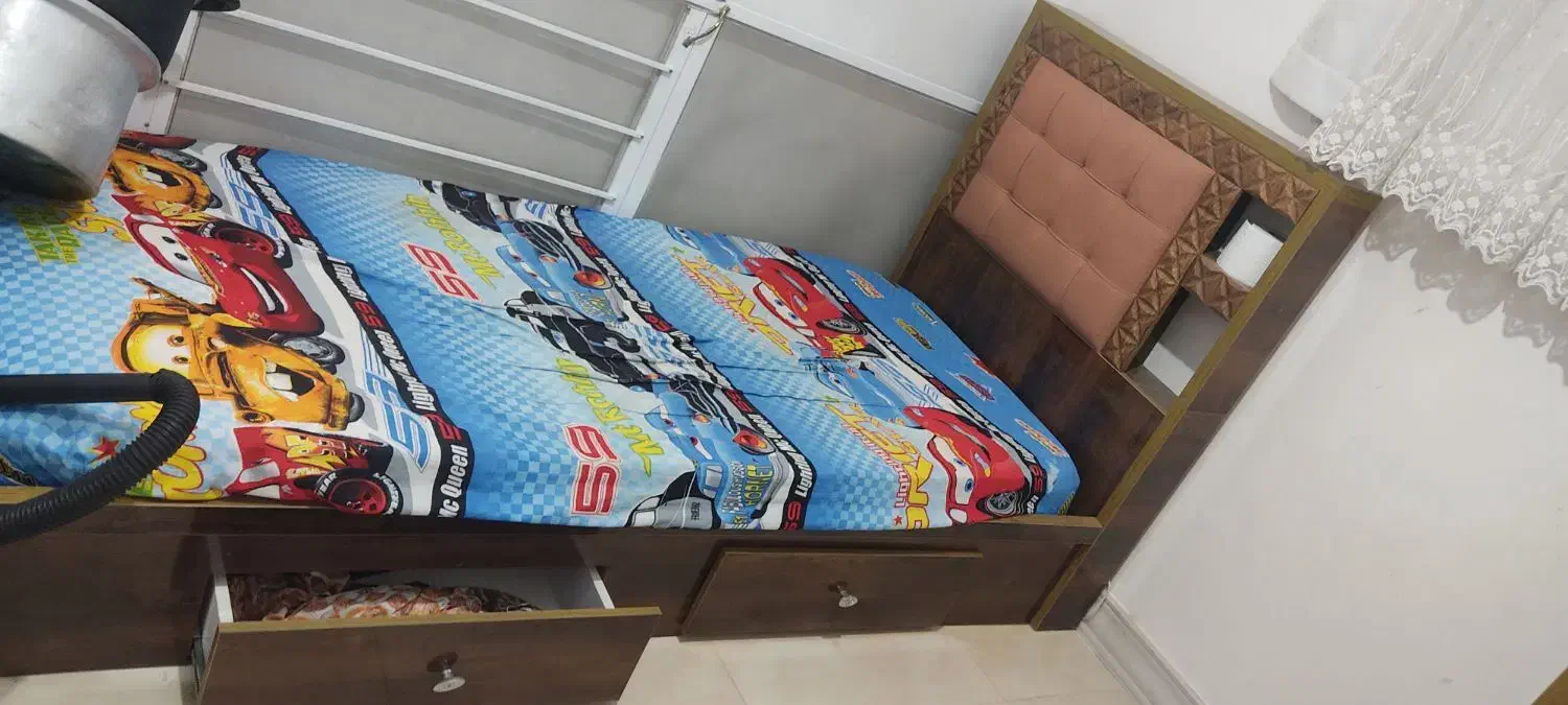 تخت خواب نوجوان ۲عدد|تخت و سرویس خواب|شاهرود, |دیوار