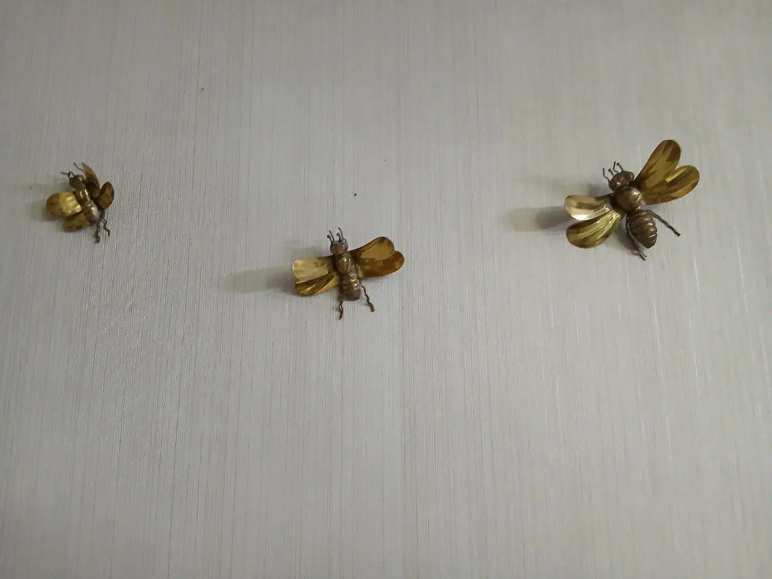 سه عدد سنجاقک برنج|مجسمه، تندیس، ماکت|شهریار, کهنز|دیوار