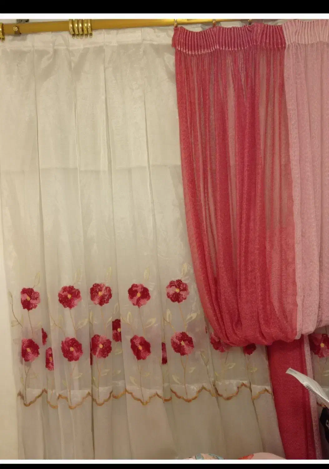 گلیم فرش چهار متری طرح دخترانه و پرده اتاق|گلیم، جاجیم، گبه|بندرعباس, |دیوار