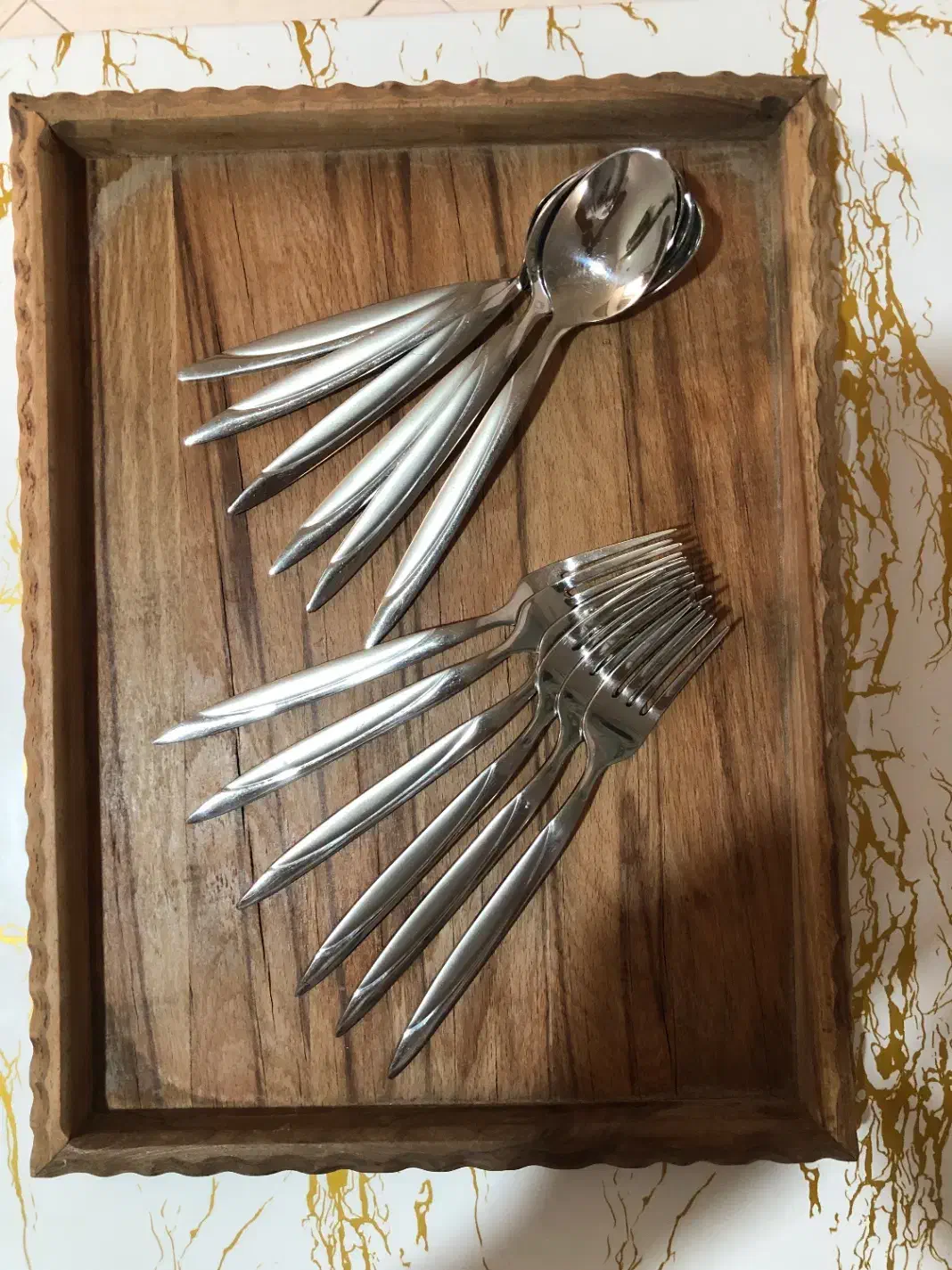 قاشق و چنگال استیل و سینی و تخته گوشت چوبی|ظروف سرو و پذیرایی|کرج, فاز ۲ مهرشهر|دیوار