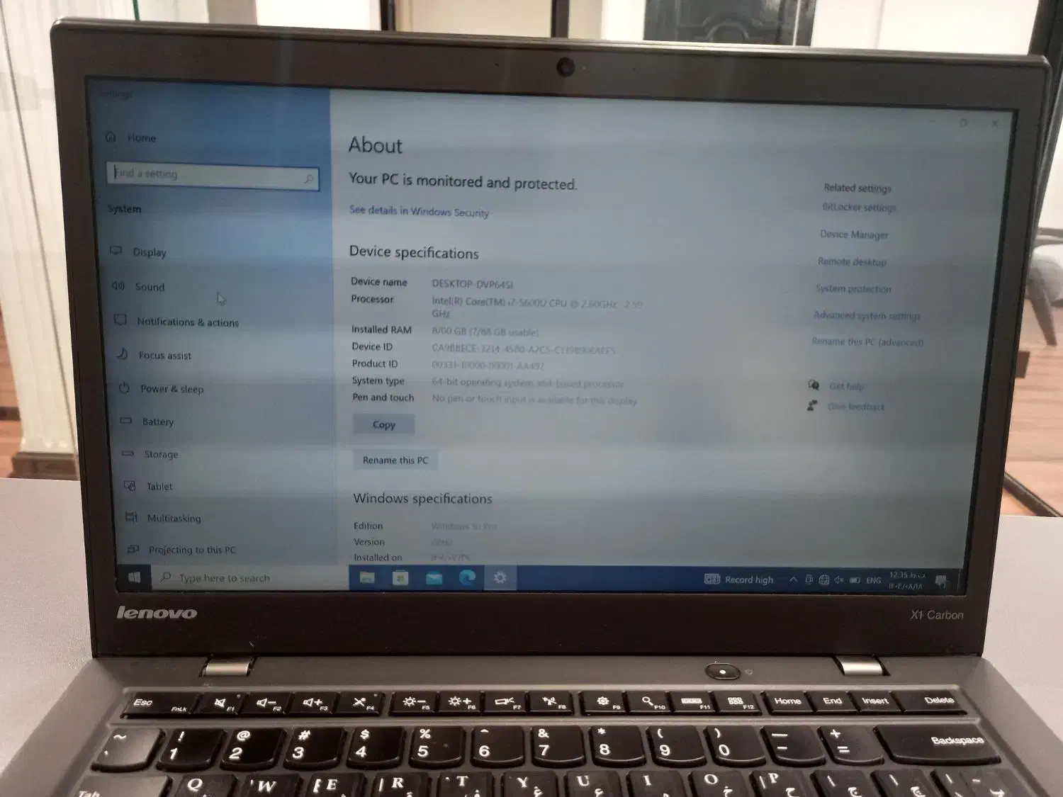 Lenovo ThinkPad X1 Carbon|رایانه همراه|تهران, شهرک شریعتی|دیوار