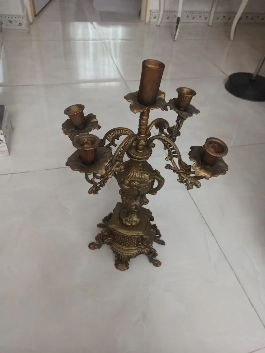 شمعدان جنس برنجی|کلکسیون اشیاء عتیقه|رستم‌آباد, |دیوار