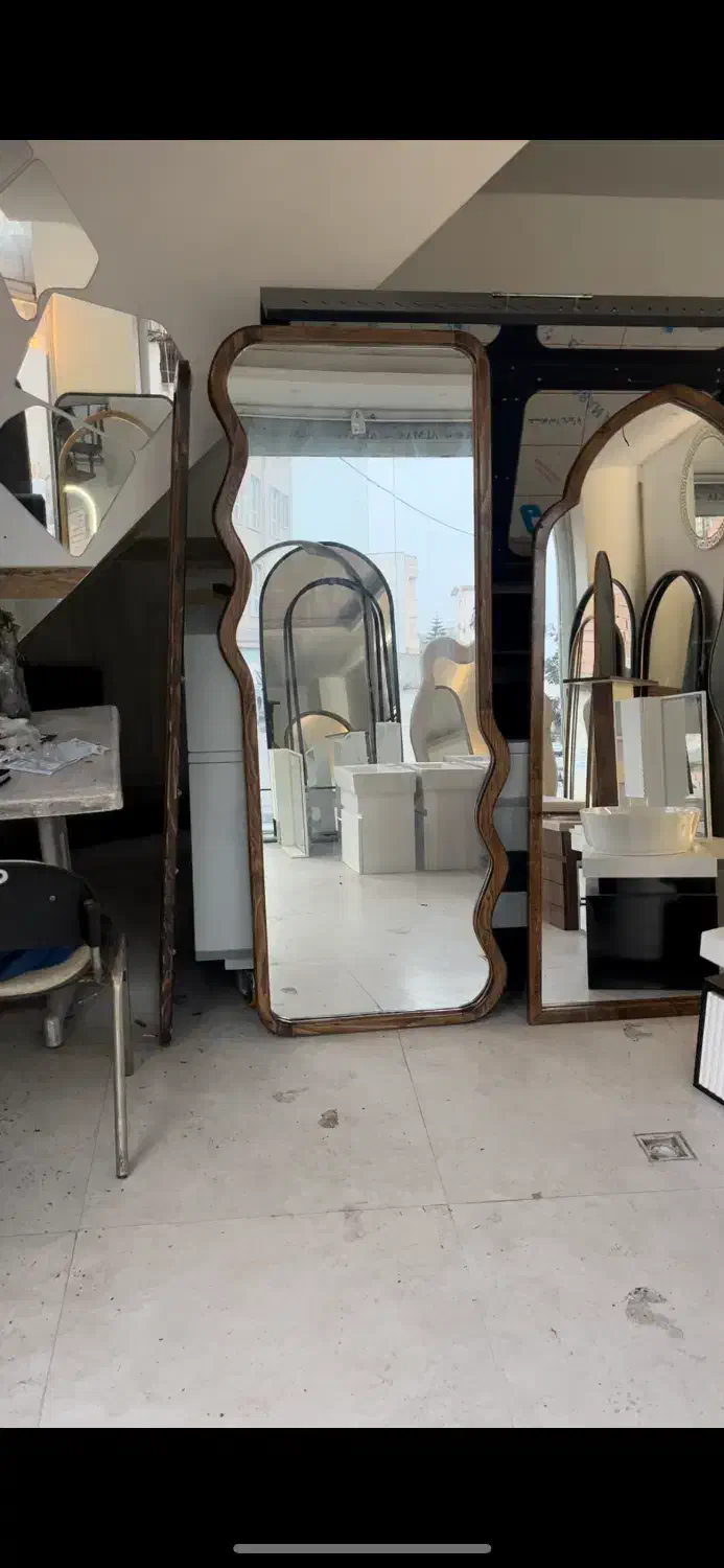 آینه چوبی فرم‌سفارشی مدل گنبدی|آینه|قائم‌شهر, |دیوار