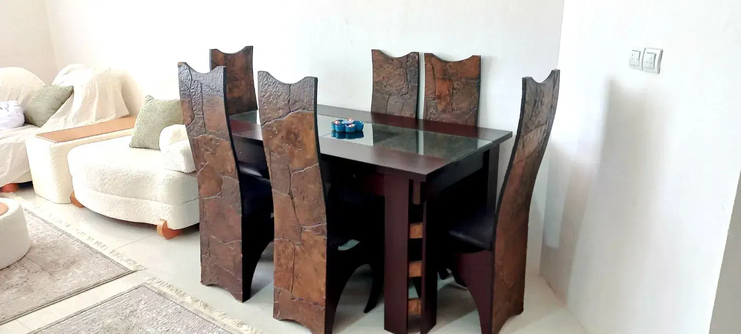 میز ناهار خوری ۶ نفره زیبا|میز و صندلی غذاخوری|شیراز, شهرک گلستان شمالی|دیوار