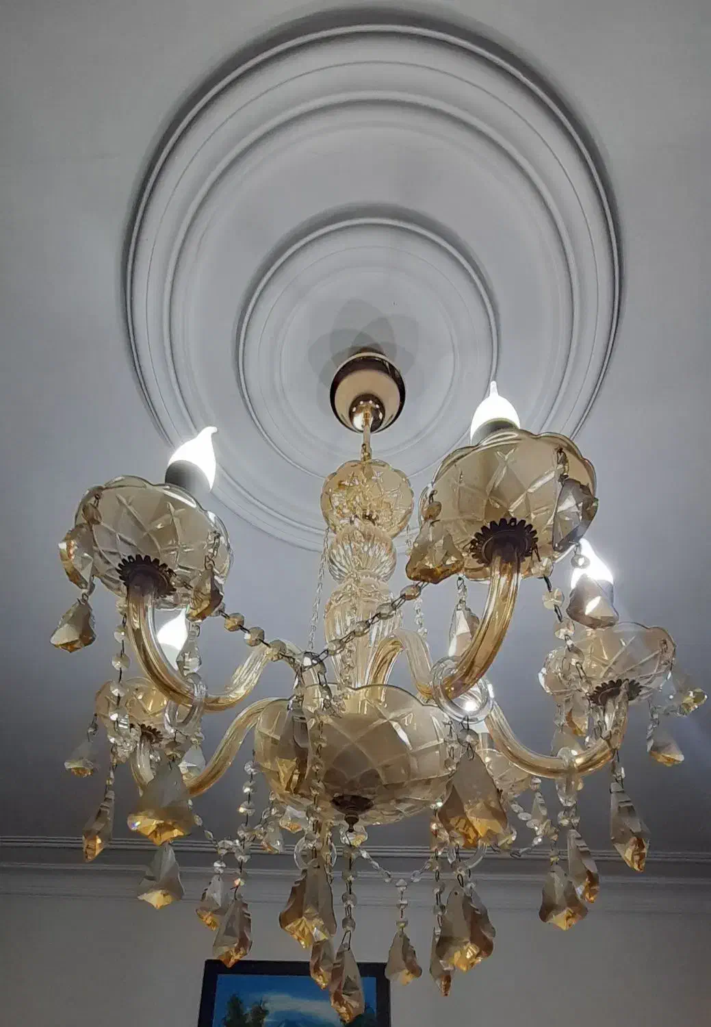 لوستر طرح رز گلد|لوستر و چراغ آویز|کرج, کرج نو|دیوار