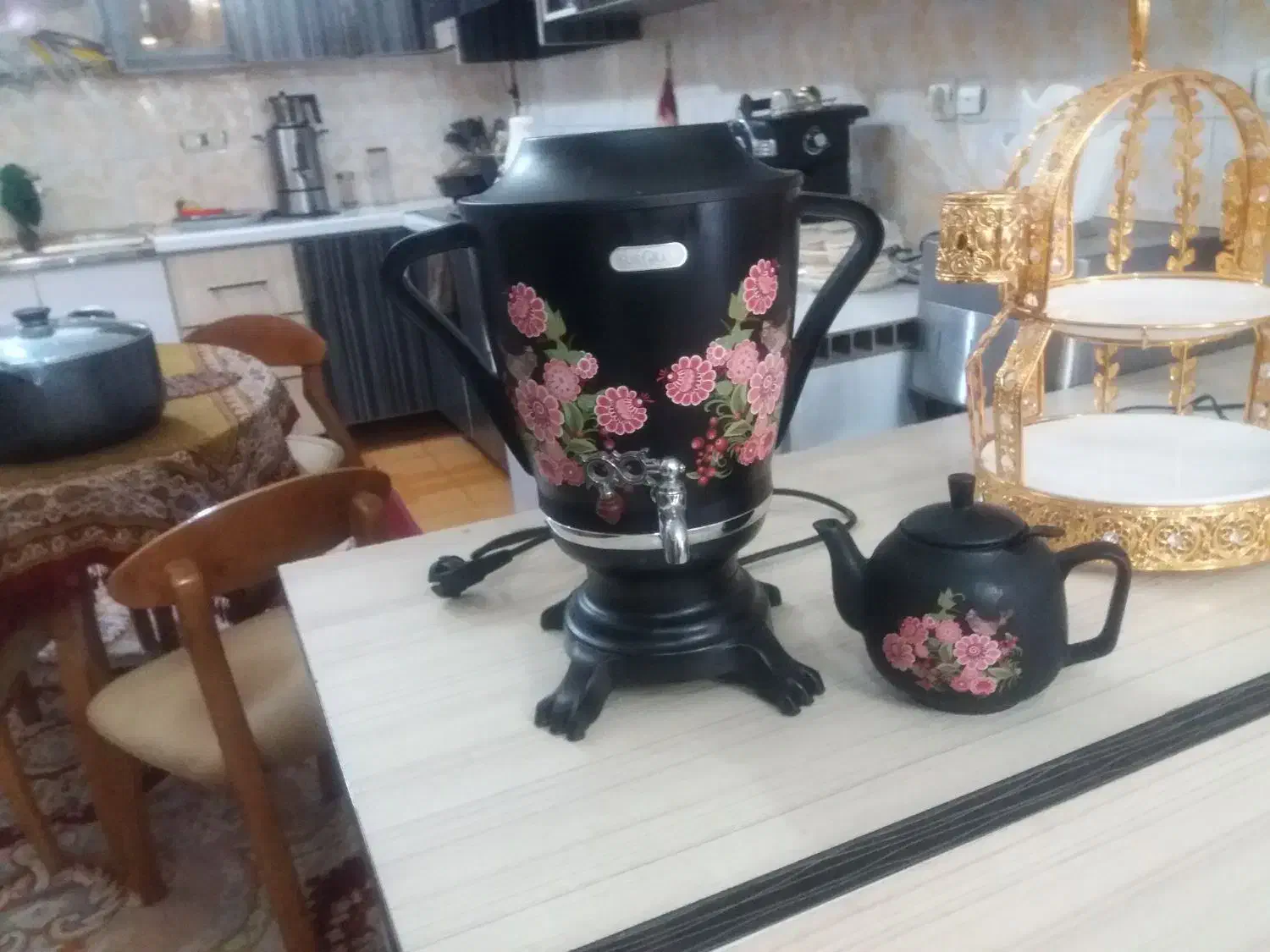 سماور‌ برقی ، کتری برقی با قوری|سماور، چای‌ساز، قهوه‌ساز|اهواز, شهرک برق|دیوار