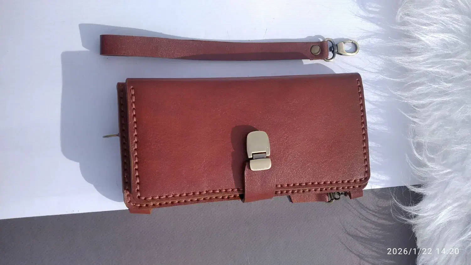 کیف دستی پولی جا کارتی چرم گاوی|کیف، کفش، کمربند|اهواز, شهرک برق|دیوار