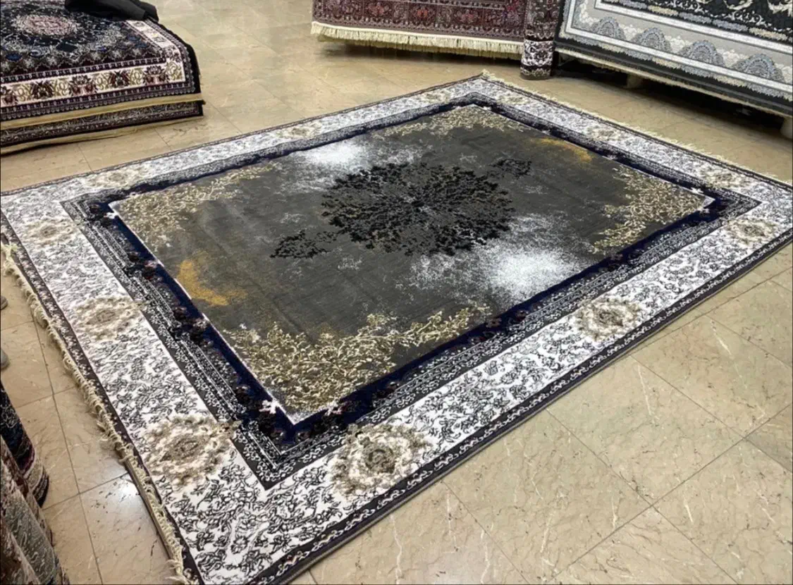 فرش کاشمر ۱۲ متری اکبند نو شهیاد سرمه ای|فرش|کاشمر, |دیوار