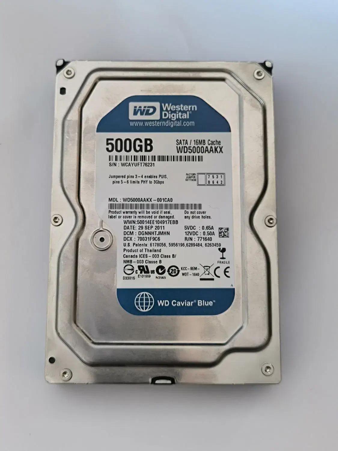 دو عدد هارد وسترن دیجیتال آبی یک ترابایت و ۵۰۰ گیگ|قطعات و لوازم جانبی رایانه|ملایر, |دیوار