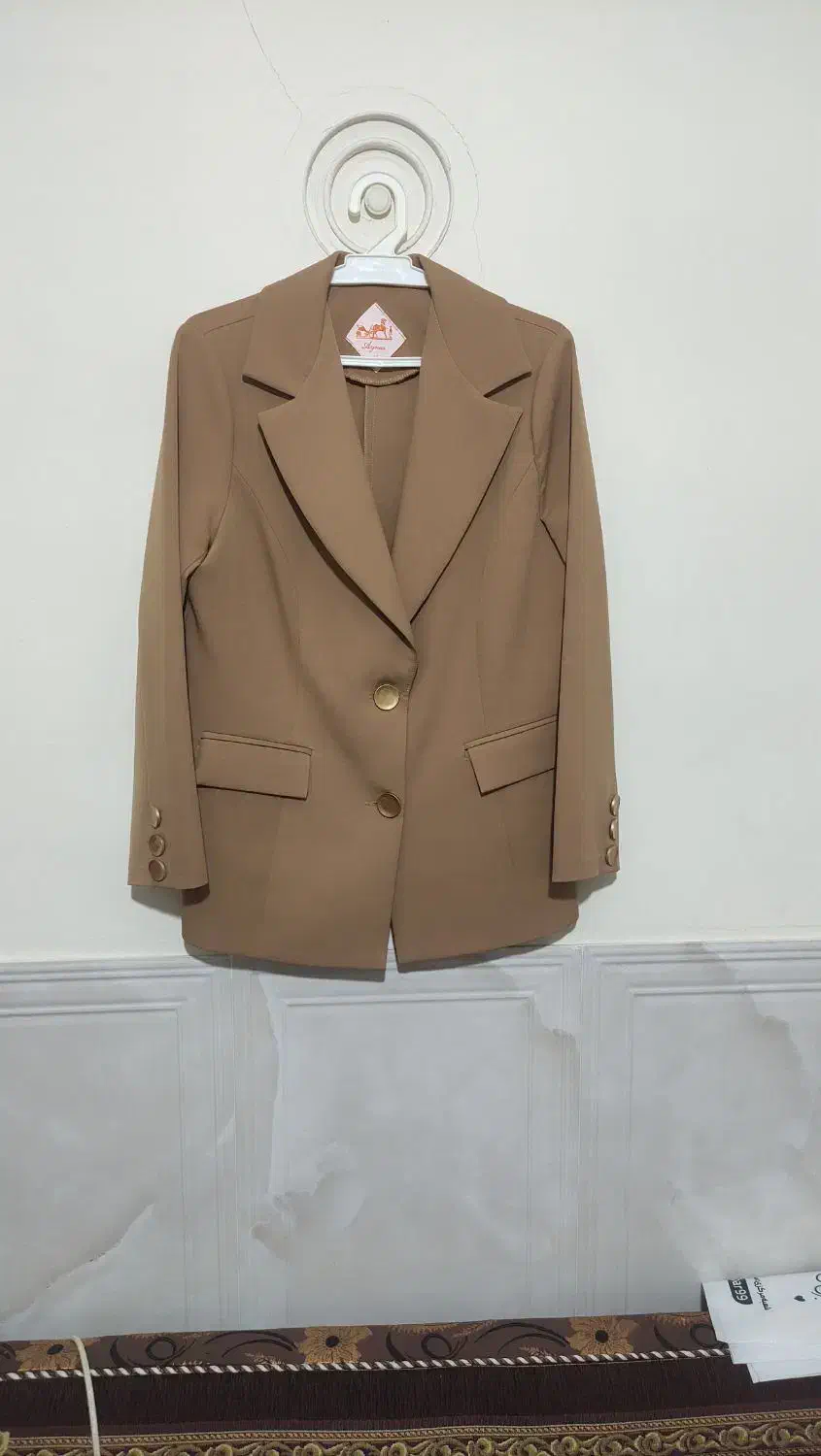 کت تک همراه بازیری ریون جنس مازراتی رنگ شکلاتی|لباس|سبزوار, میدان بار|دیوار