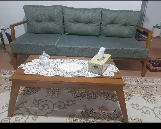 مبل راحتی چوب راش|مبلمان خانگی و میز عسلی|شوط, |دیوار