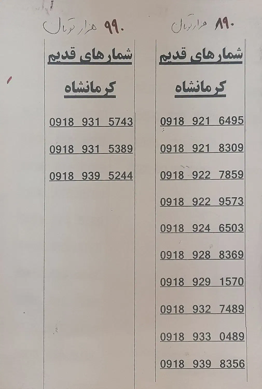 ۰۹۱۸.۹۳۱.۵۷۴۳|سیم‌کارت|کرمانشاه, |دیوار