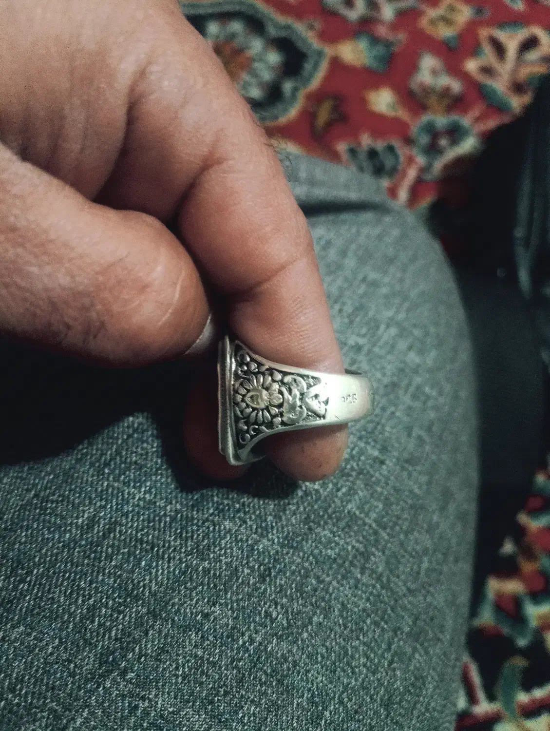 انگشتر نقره زمرد دست ساز|جواهرات|فردیس, شهرک هفده شهریور|دیوار