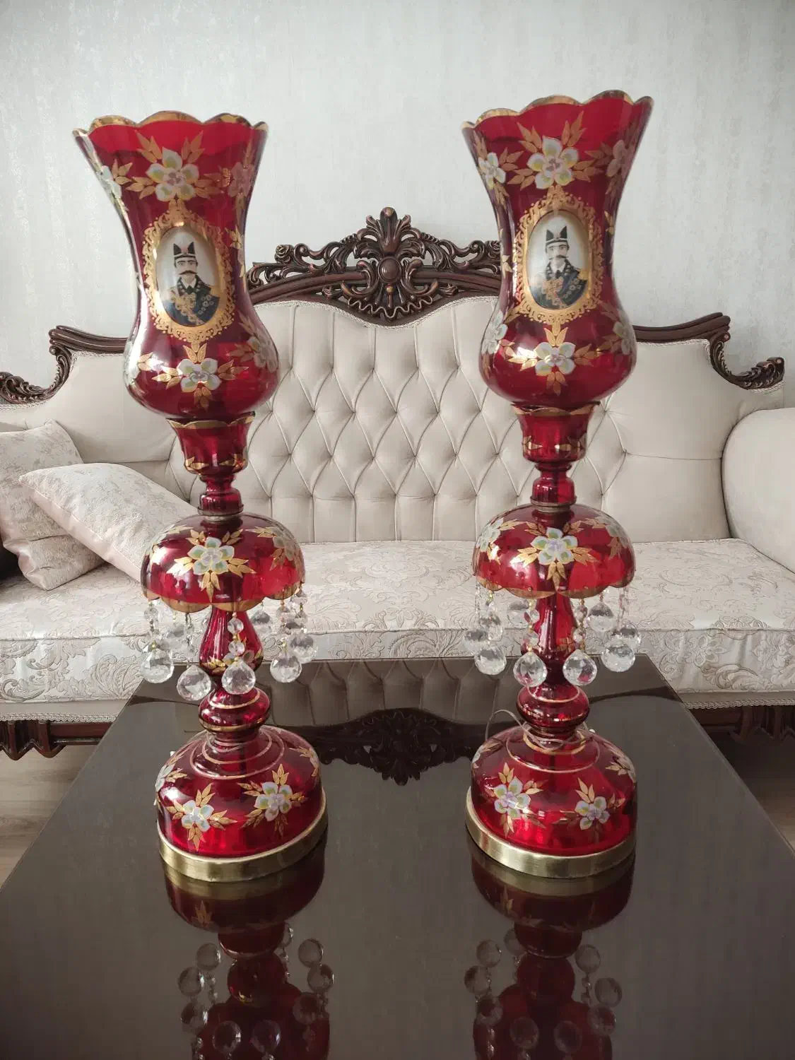 یک جفت شمعدان شاه عباسی سایز بزرگ|صنایع دستی و سایر لوازم تزئینی|هشترود, |دیوار