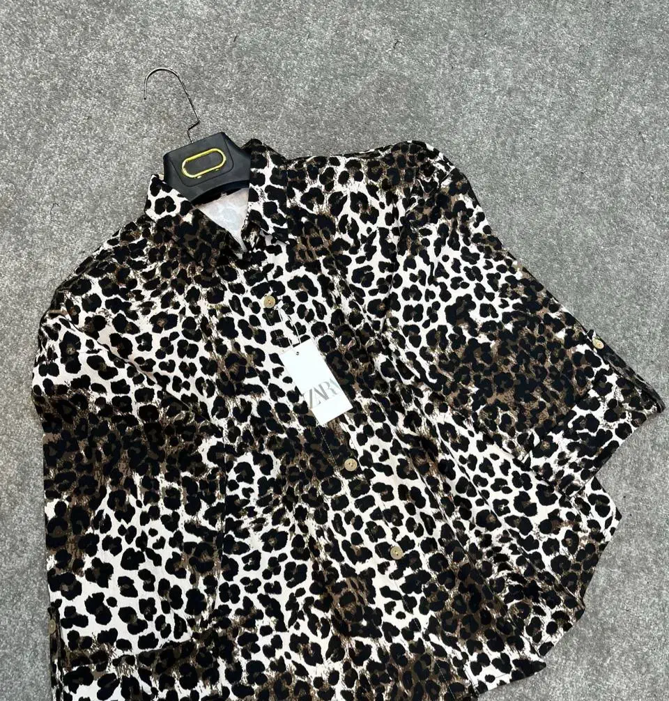 شومیز مانتو پلنگی کتان|لباس|شاهرود, |دیوار